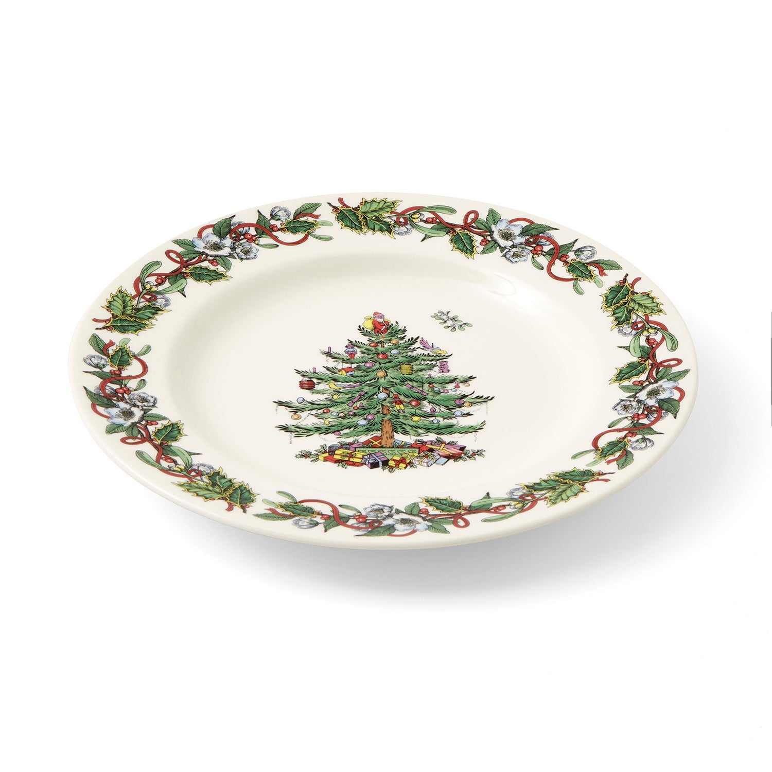 Spode Christmas Tree Wreath Plate 27.5cm Set of 4