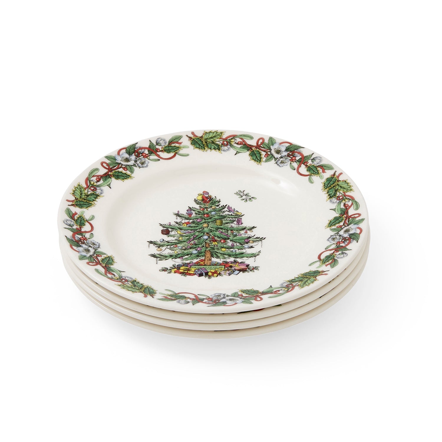 Spode Christmas Tree Wreath Side Plate 20cm Set of 4