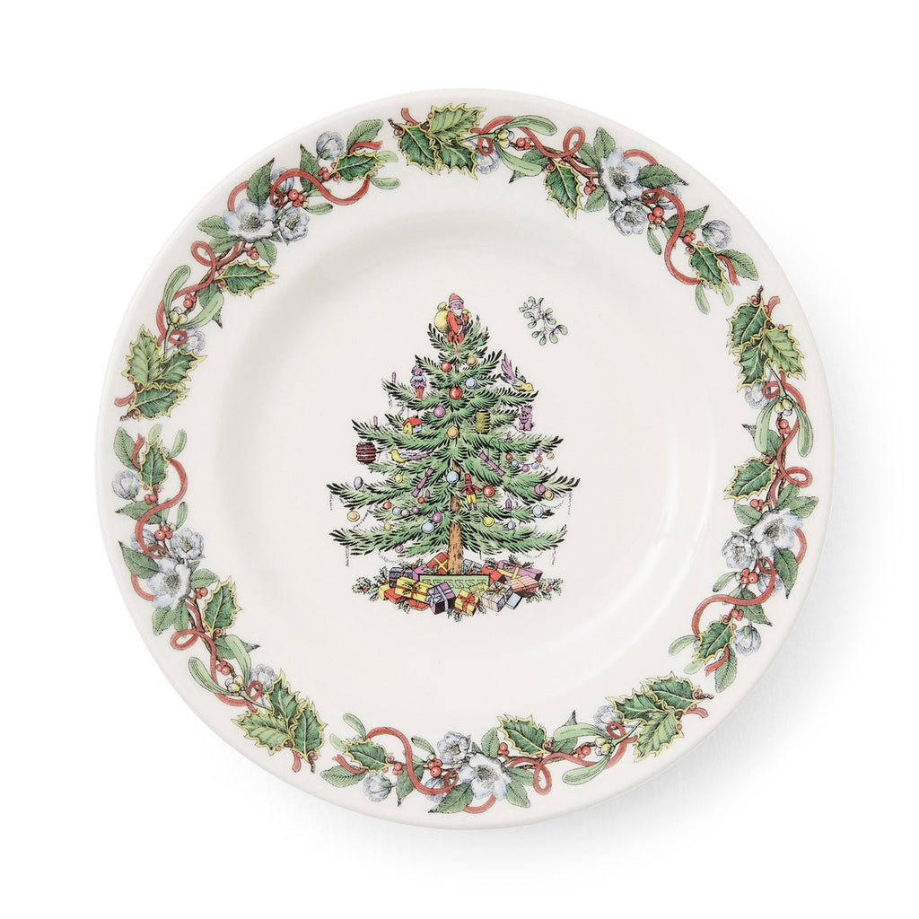 Christmas Tree Wreath Tea Plates