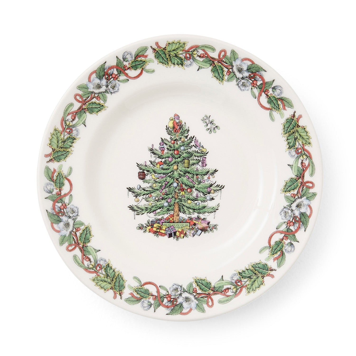 Christmas Tree Wreath Tea Plates