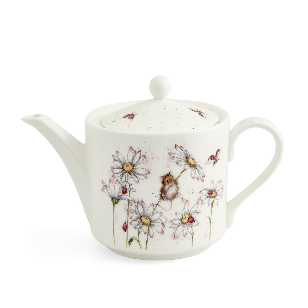 Wrendale Designs Teapot 2pt (Mouse & Flower) 1.13L Single