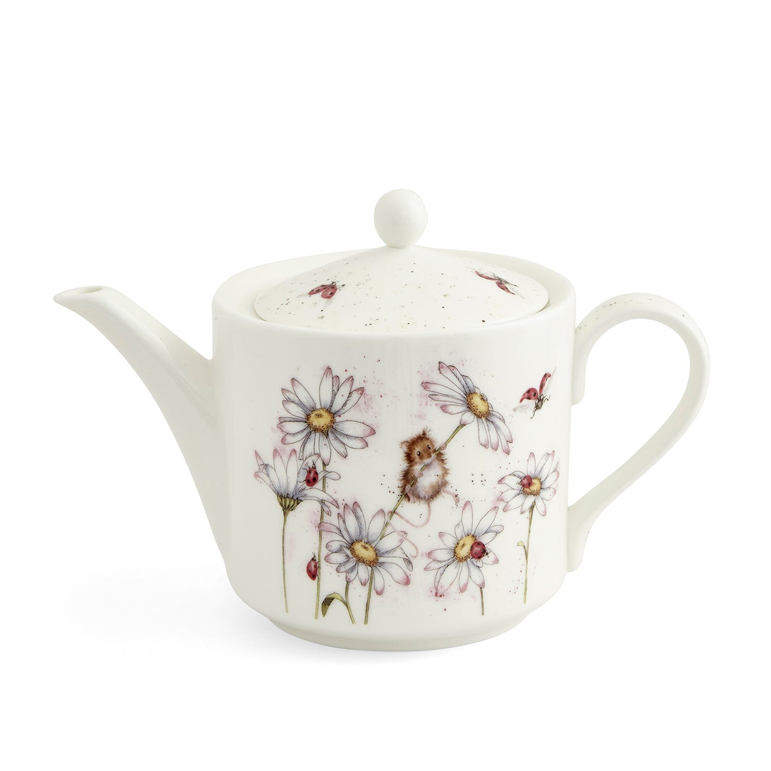 Wrendale Designs Teapot 2pt (Mouse & Flower) 1.13L Single