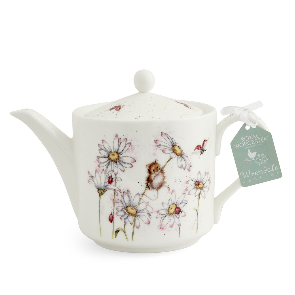 Wrendale Designs Teapot 2pt (Mouse & Flower) 1.13L Single