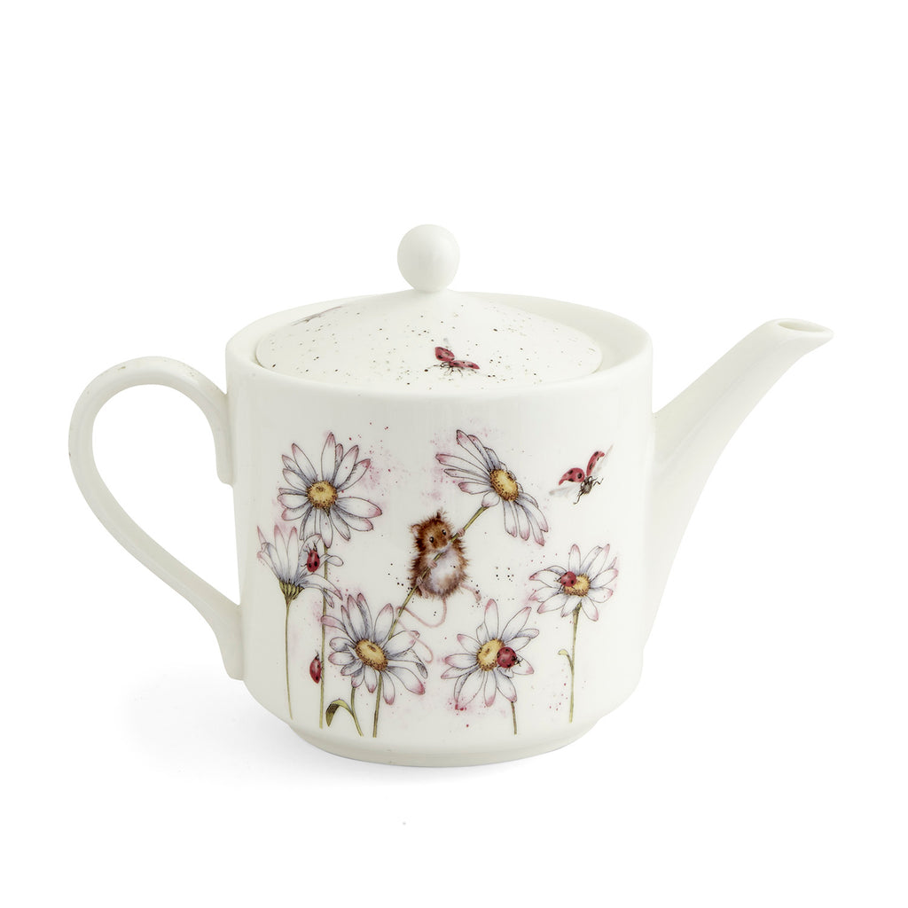 Wrendale Designs Teapot 2pt (Mouse & Flower) 1.13L Single