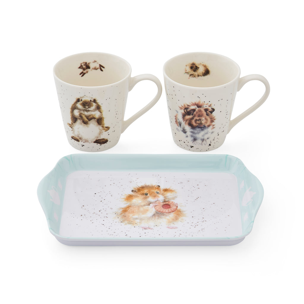Wrendale Designs Mug & Tray Set - Diet Starts Tomorrow (Hamster) Mug 0.18L 
Tray 21 x 14cm Single