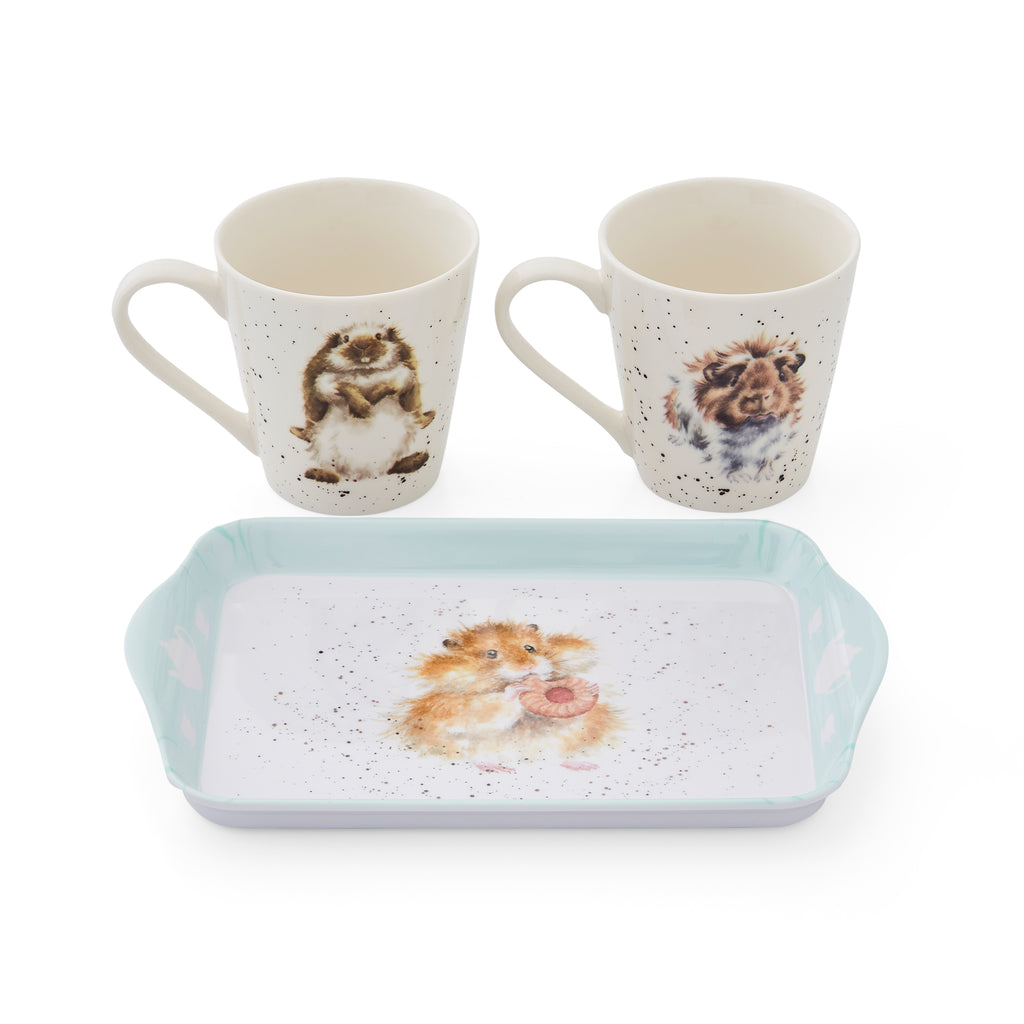 Wrendale Designs Mug & Tray Set - Diet Starts Tomorrow (Hamster) Mug 0.18L 
Tray 21 x 14cm Single