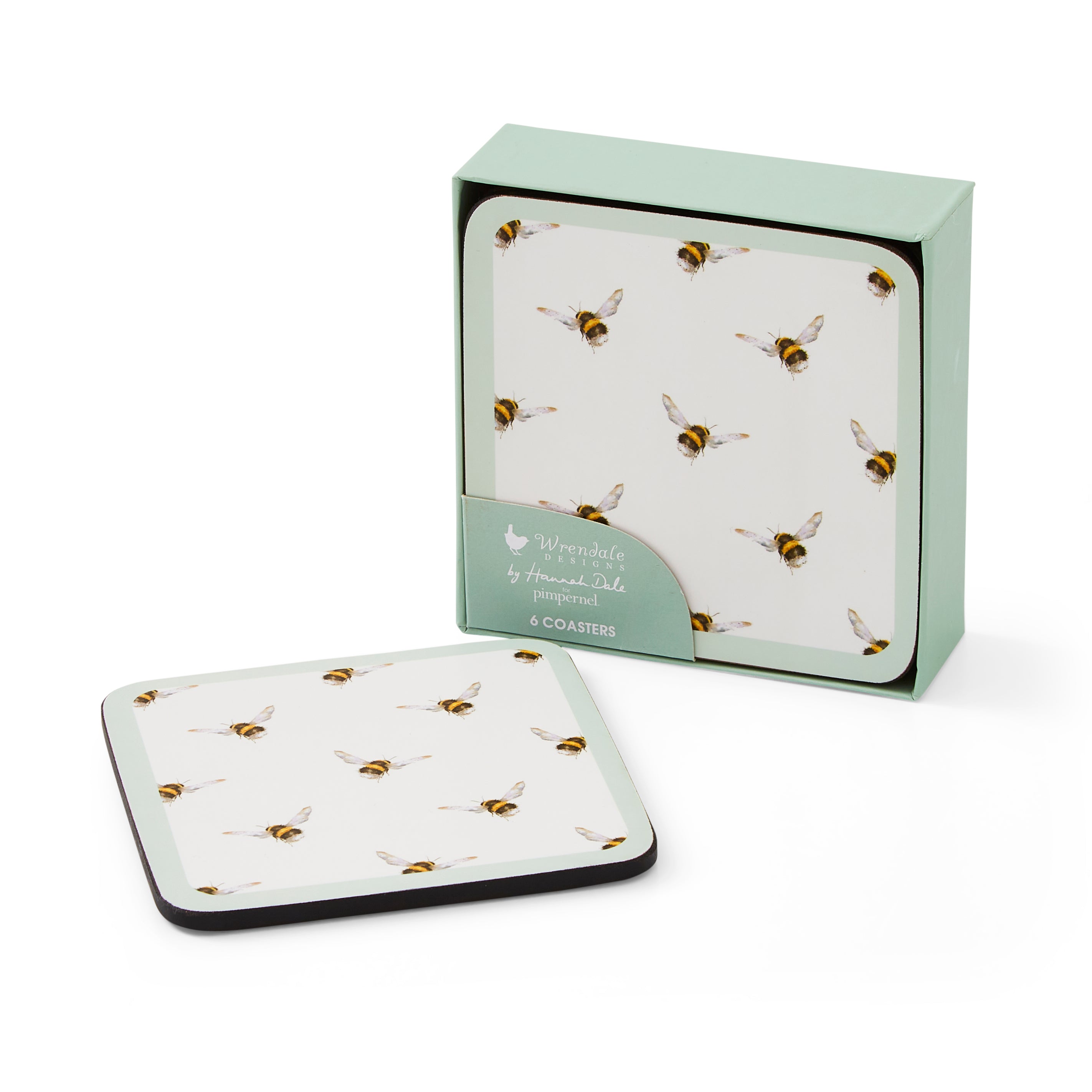 The Bee Collection Coasters - Set of 6 (Bee) 10.5 x 10.5cm Boxed Set