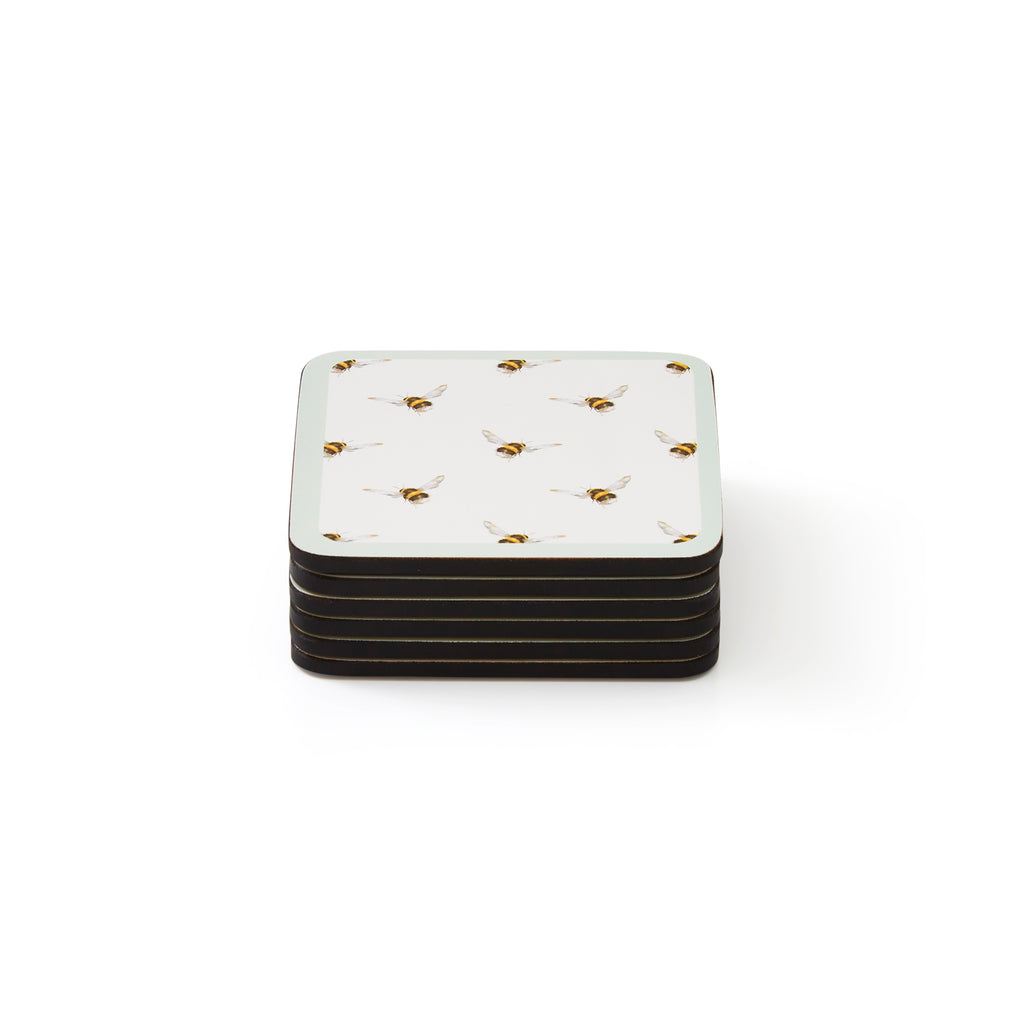 The Bee Collection Coasters - Set of 6 (Bee) 10.5 x 10.5cm Boxed Set