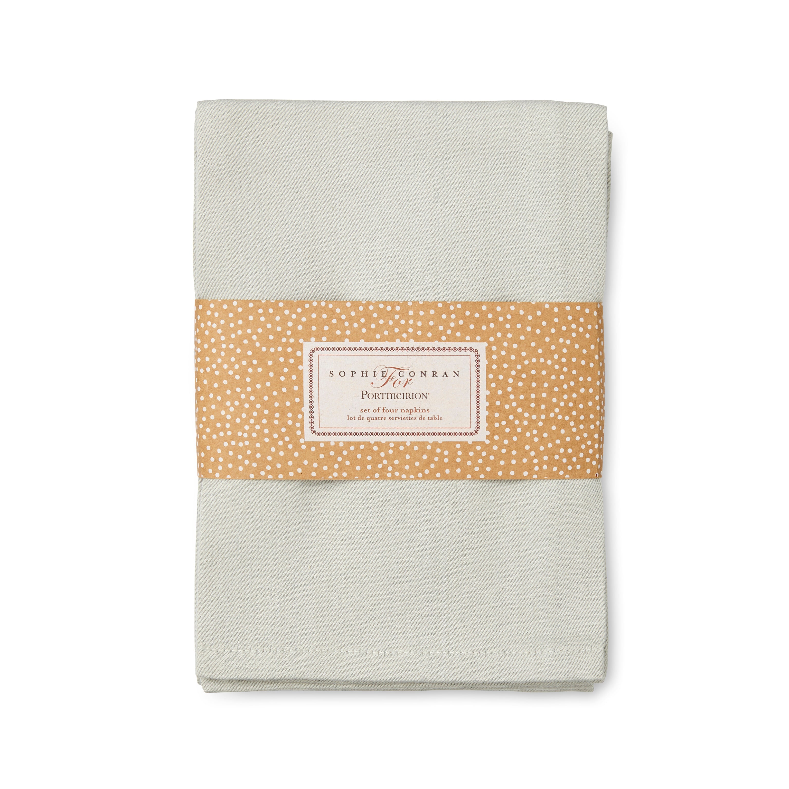 Lavandula Napkins S/4 - Dove Grey 45 x 45cm Banded Set