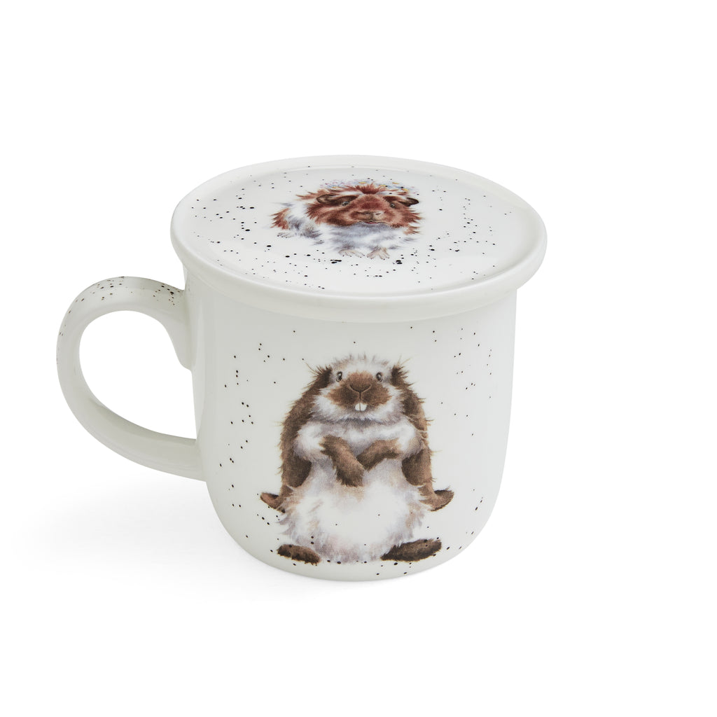 "Wrendale Designs Piggy In The Middle (Guinea Pig) Mug 0.31L
Coaster 9.5cm Boxed Set"