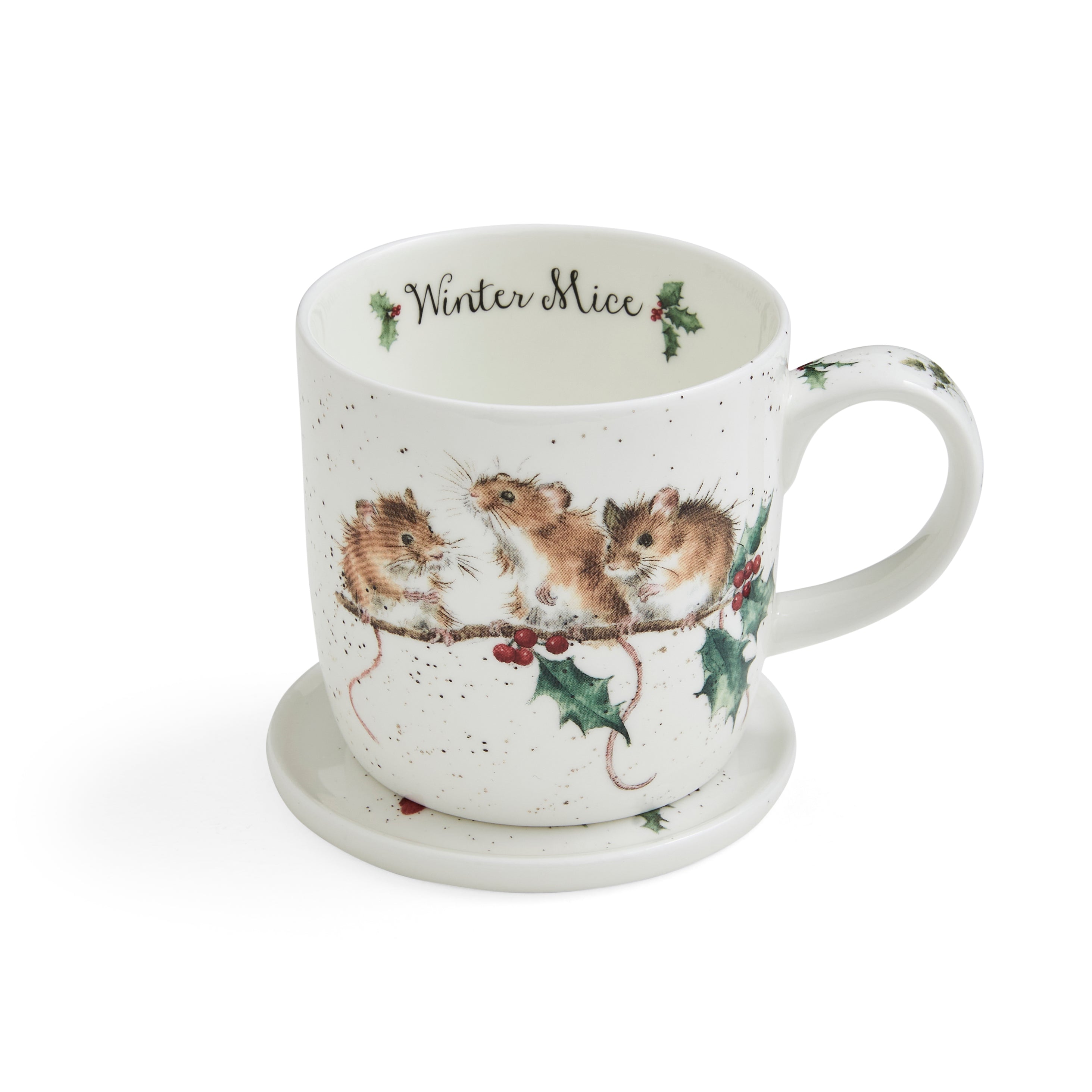 WreWrendale Designs - Christmas Collectionsndale Designs Coloured Collection Winter Mice (Mice) Mug 0.31L 
Coaster 9.5cm Boxed Set