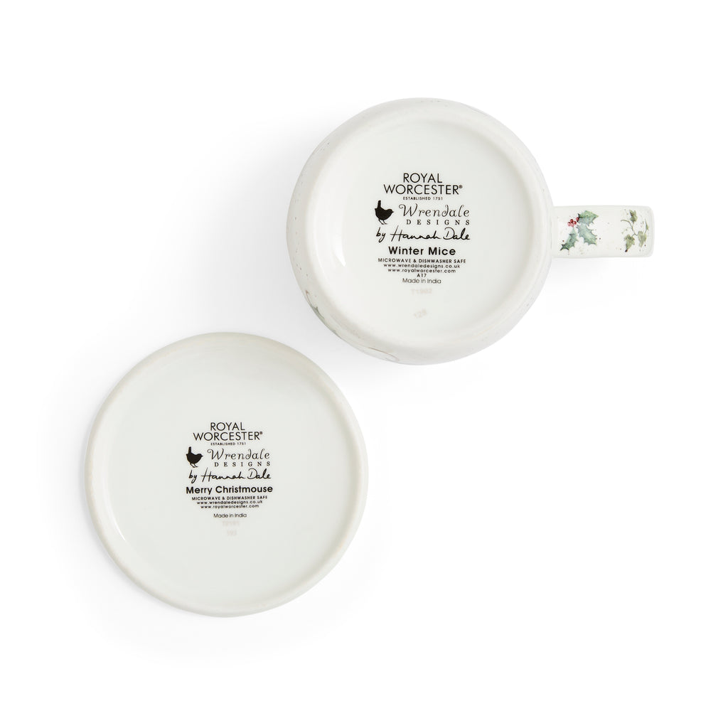 WreWrendale Designs - Christmas Collectionsndale Designs Coloured Collection Winter Mice (Mice) Mug 0.31L 
Coaster 9.5cm Boxed Set