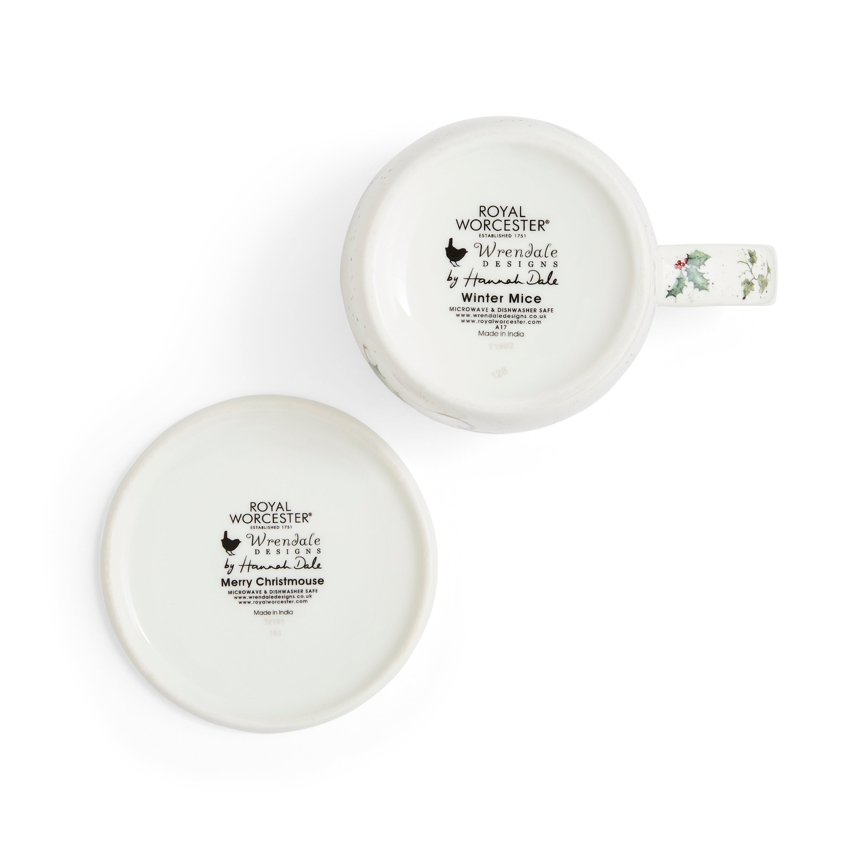 WreWrendale Designs - Christmas Collectionsndale Designs Coloured Collection Winter Mice (Mice) Mug 0.31L 
Coaster 9.5cm Boxed Set