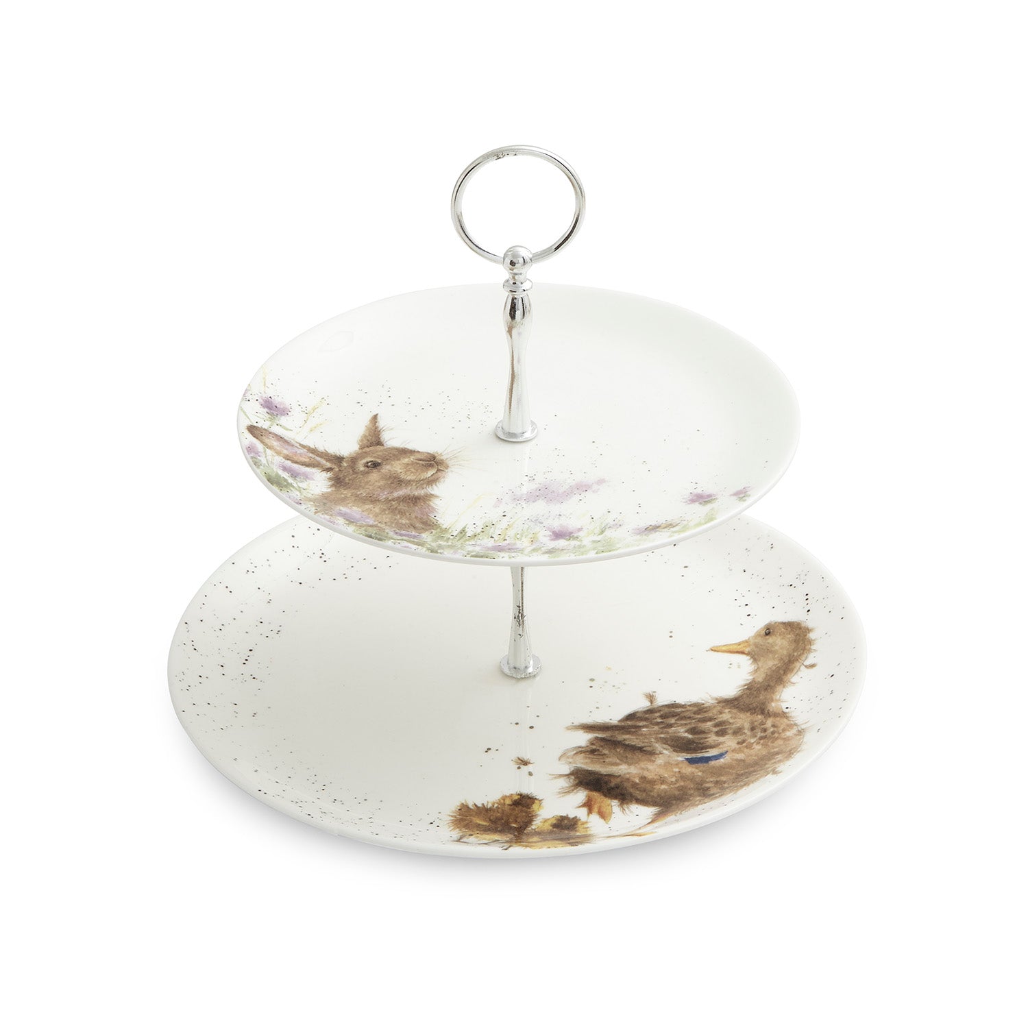 Wrendale Designs 2 Tiered Cake Stand 26.7cm & 20cm Boxed Set