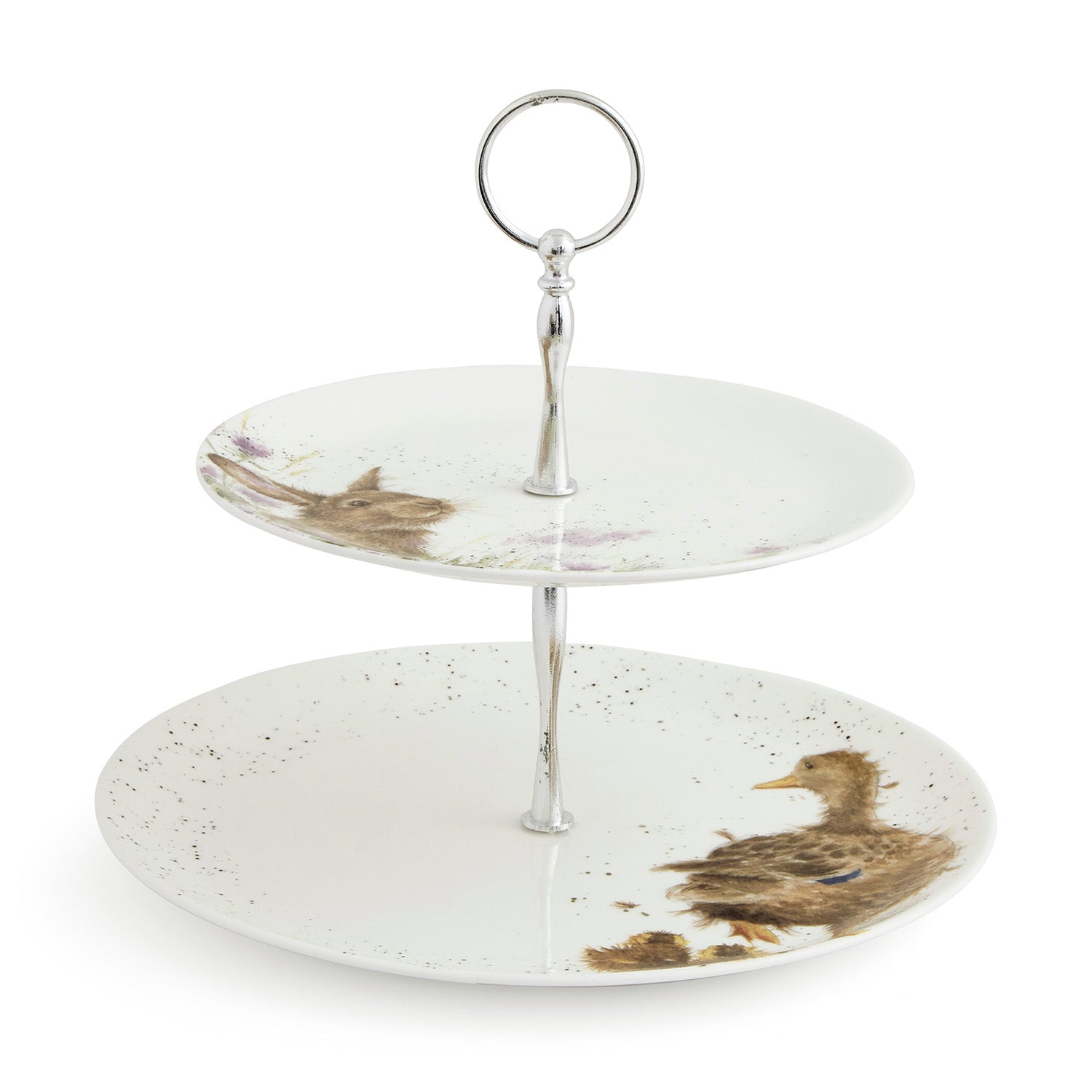 Wrendale Designs 2 Tiered Cake Stand 26.7cm & 20cm Boxed Set
