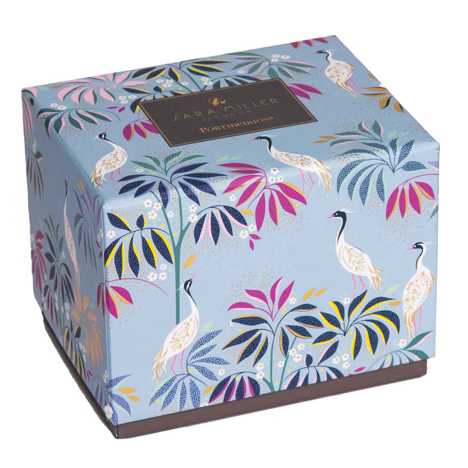 Sara Miller London Artisanne Noir Collection Mug - Crane Garden - Sky Blue 0.34L Single