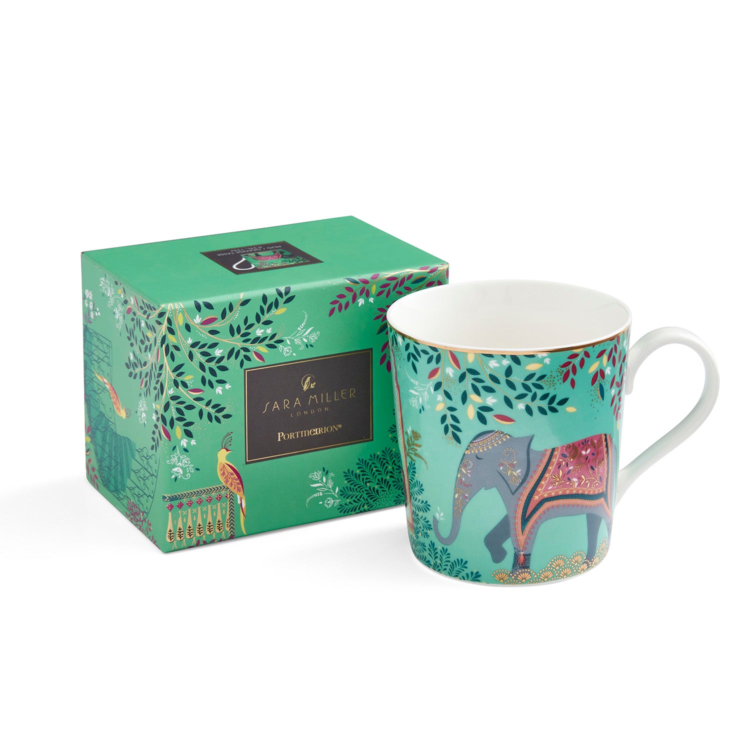 Sara Miller London Artisanne Noir Collection Mug - Elephant's Oasis - Light Jade 0.34L Single