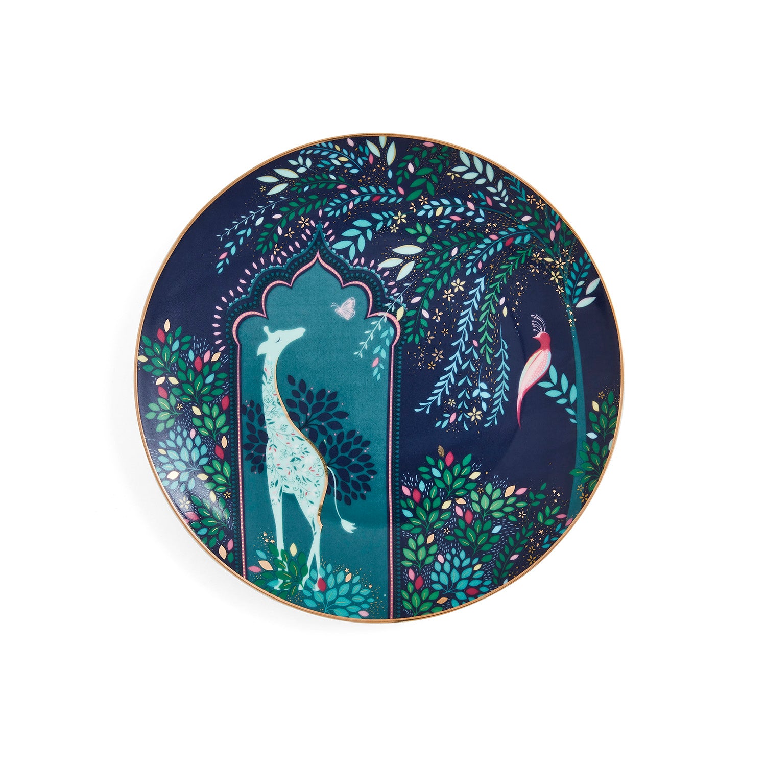Sara Miller London Artisanne Noir Collection Cake Plates - Set of 4 Assorted 20cm Boxed Set