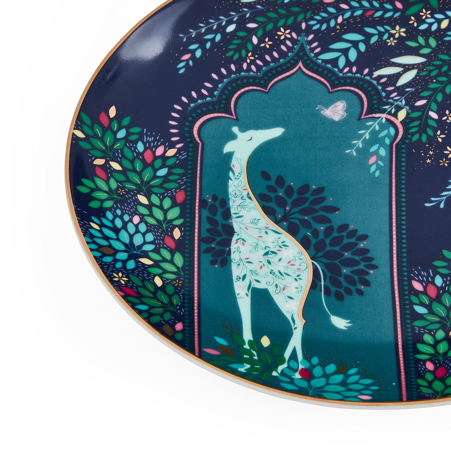 Sara Miller London Artisanne Noir Collection Cake Plates - Set of 4 Assorted 20cm Boxed Set