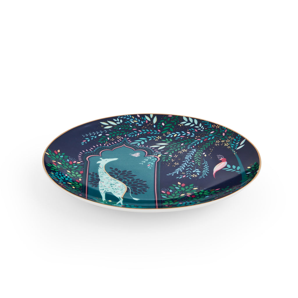 Sara Miller London Artisanne Noir Collection Cake Plates - Set of 4 Assorted 20cm Boxed Set