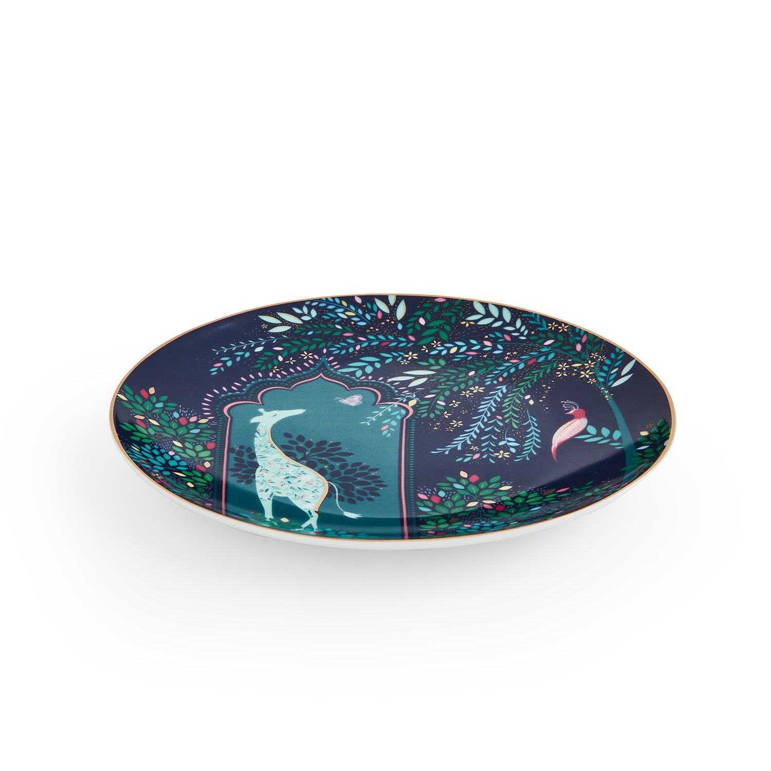 Sara Miller London Artisanne Noir Collection Cake Plates - Set of 4 Assorted 20cm Boxed Set