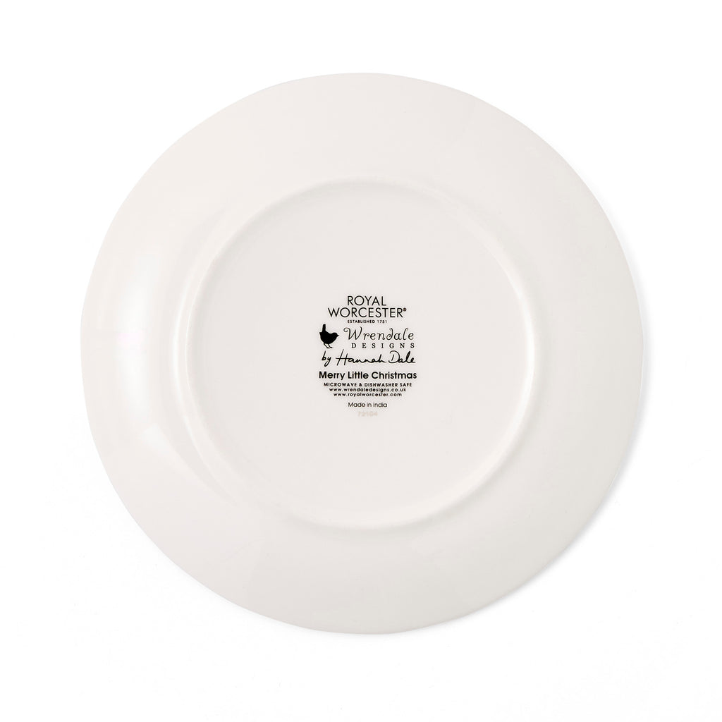 WreWrendale Designs - Christmas Collectionsndale Designs Coloured Collection Coupe Plate - Set of 2 (Robin & Bunny) 16.5cm Boxed Set