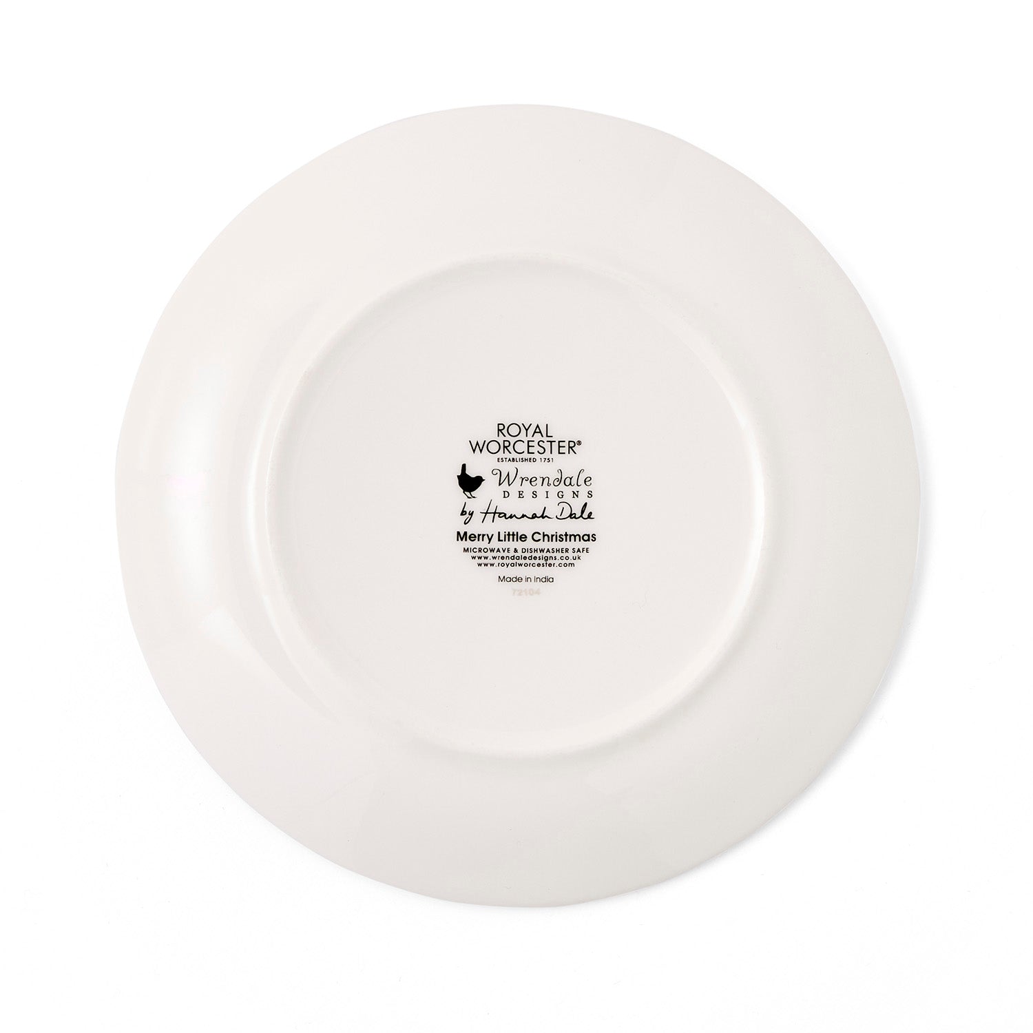 WreWrendale Designs - Christmas Collectionsndale Designs Coloured Collection Coupe Plate - Set of 2 (Robin & Bunny) 16.5cm Boxed Set