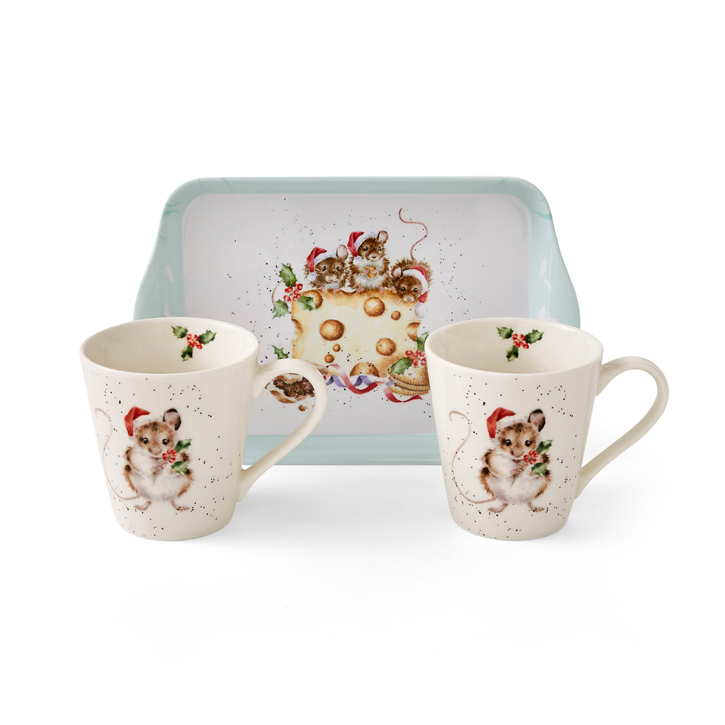 WreWrendale Designs - Christmas Collectionsndale Designs Coloured Collection Holly Jolly Christmas (Mice) Mug 0.18L 
Tray 21 x 14cm Single
