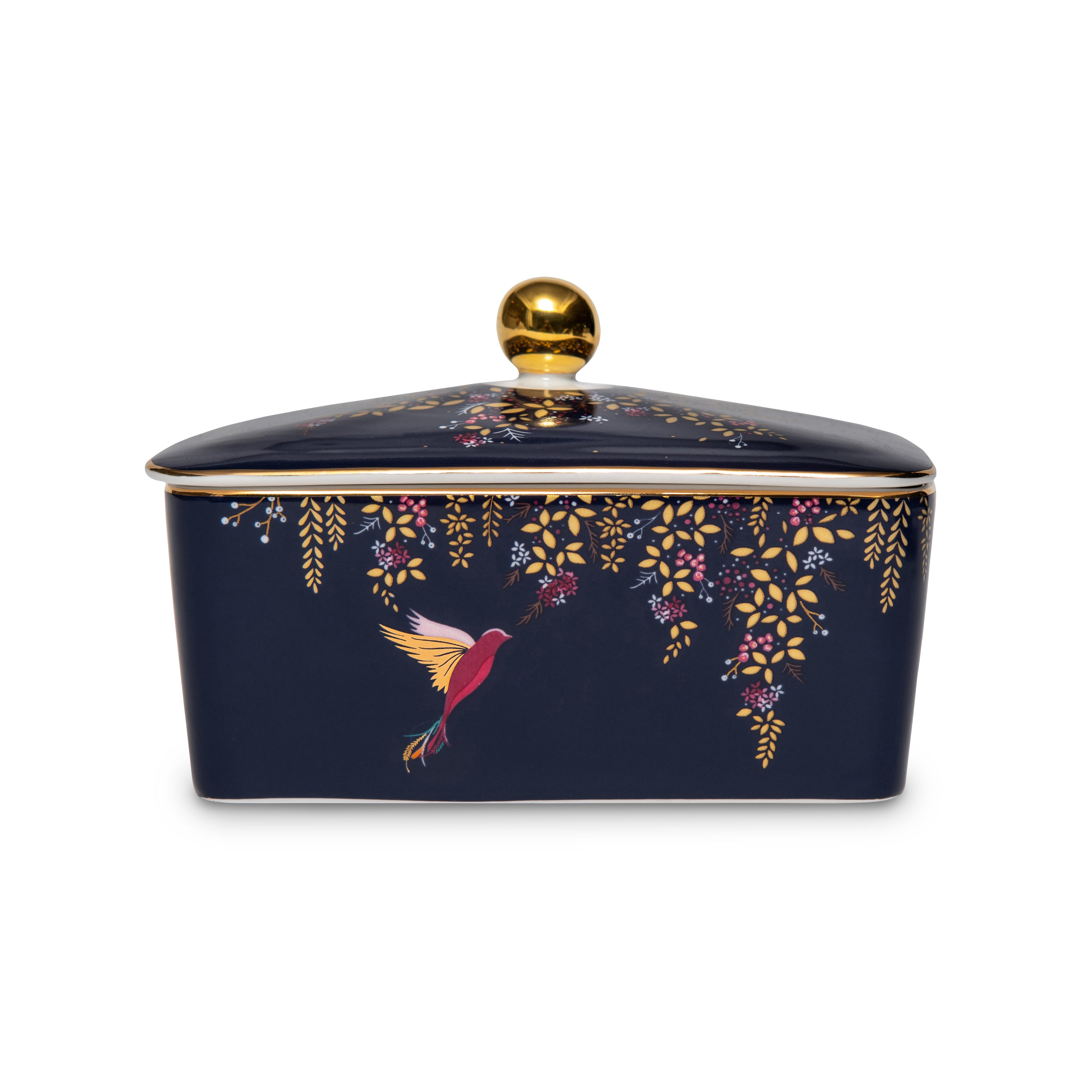 Sara Miller London Artisanne Noir Collection Covered Butter Dish 15.8 cm Single
