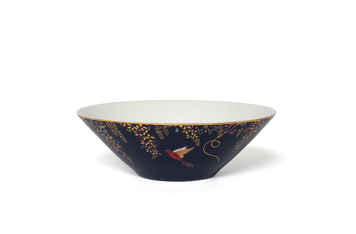 Sara Miller London Artisanne Noir Collection Medium Salad Bowl 20.4cm Single