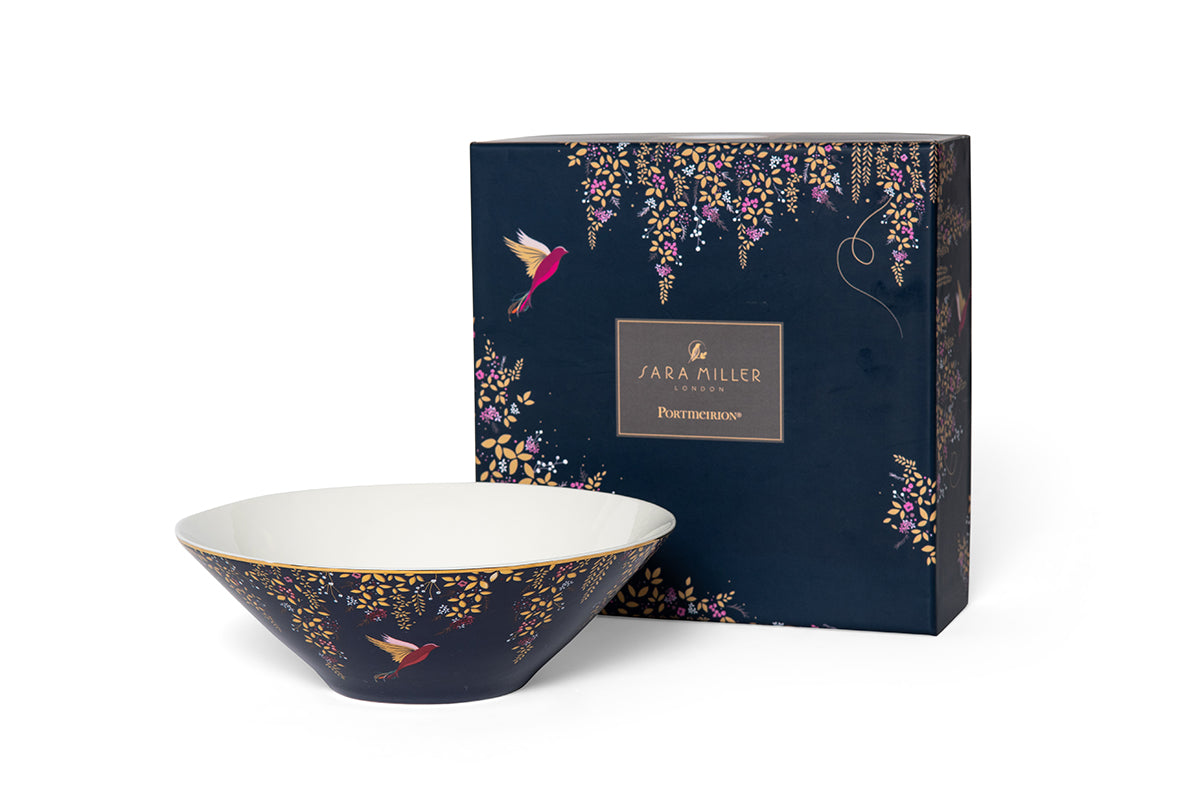Sara Miller London Artisanne Noir Collection Medium Salad Bowl 20.4cm Single