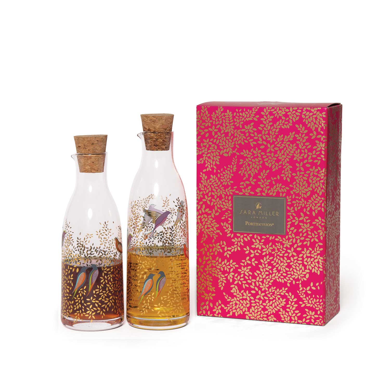 Sara Miller London Artisanne Noir Collection Oil & Vinegar Oil - H 17.6cm / 290ml
Vinegar - H 15.5cm / 230ml Boxed Set