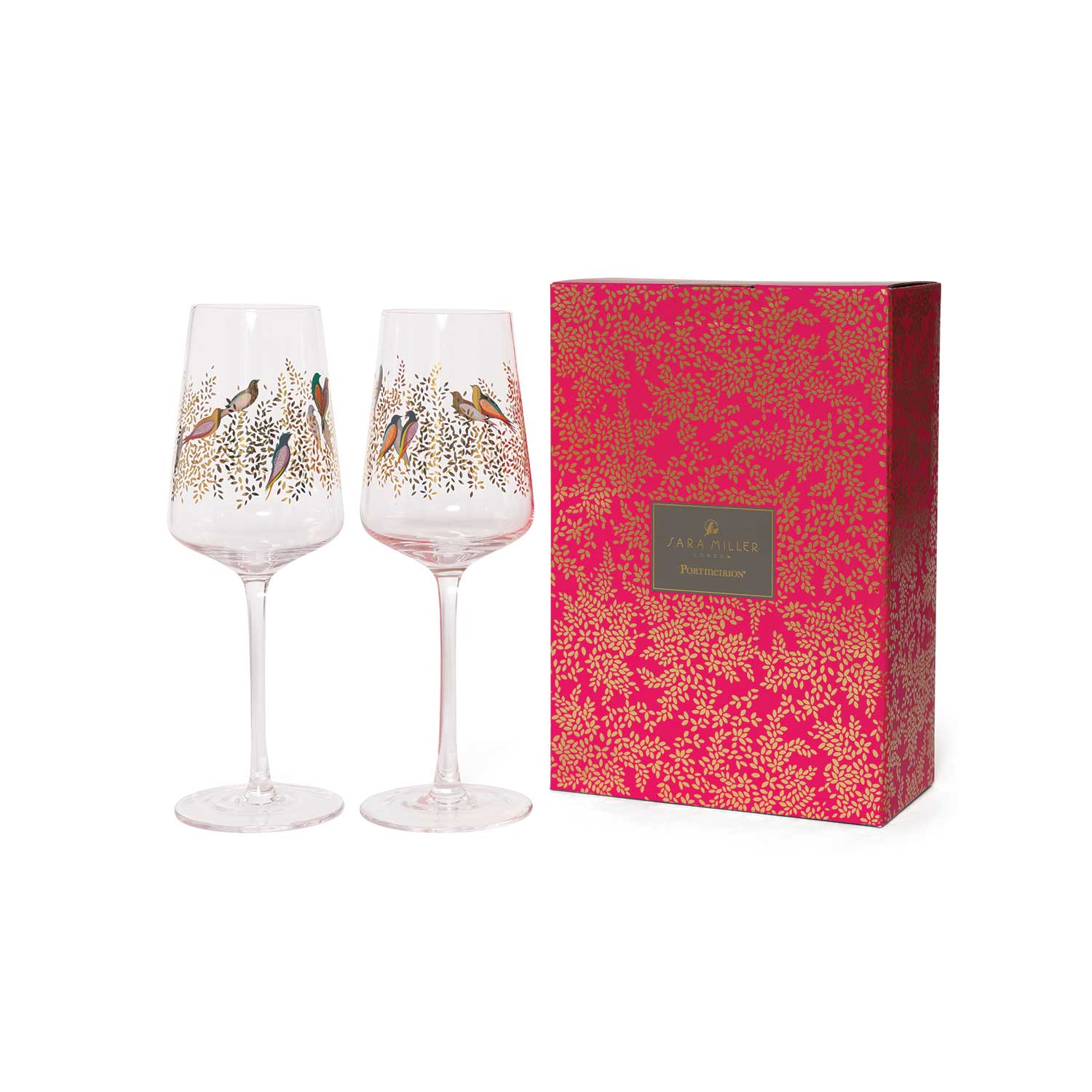 Sara Miller London Artisanne Noir Collection Wine Glass - Set of 2 0.44L Boxed Set
