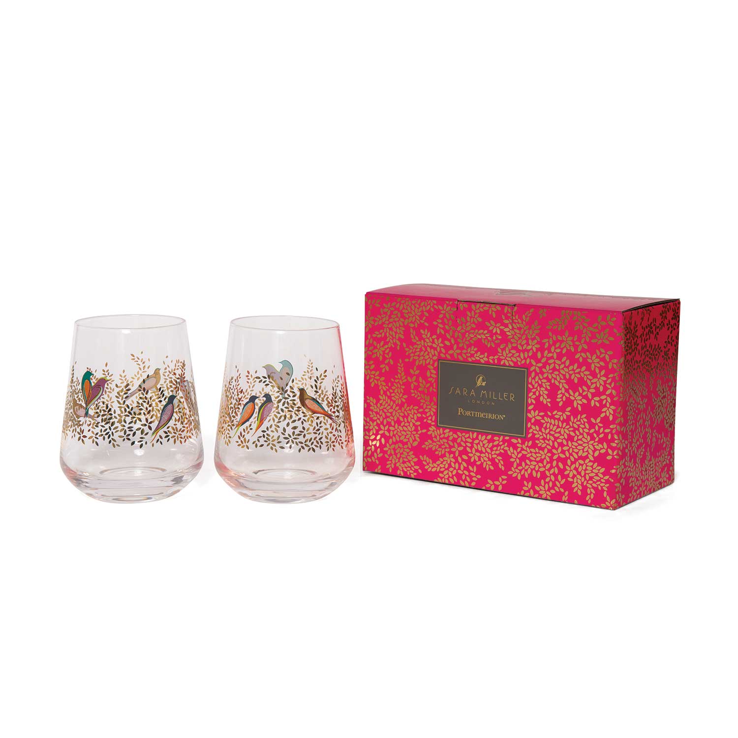 Sara Miller London Artisanne Noir Collection Tumbler - Set of 2 0.41L Boxed Set
