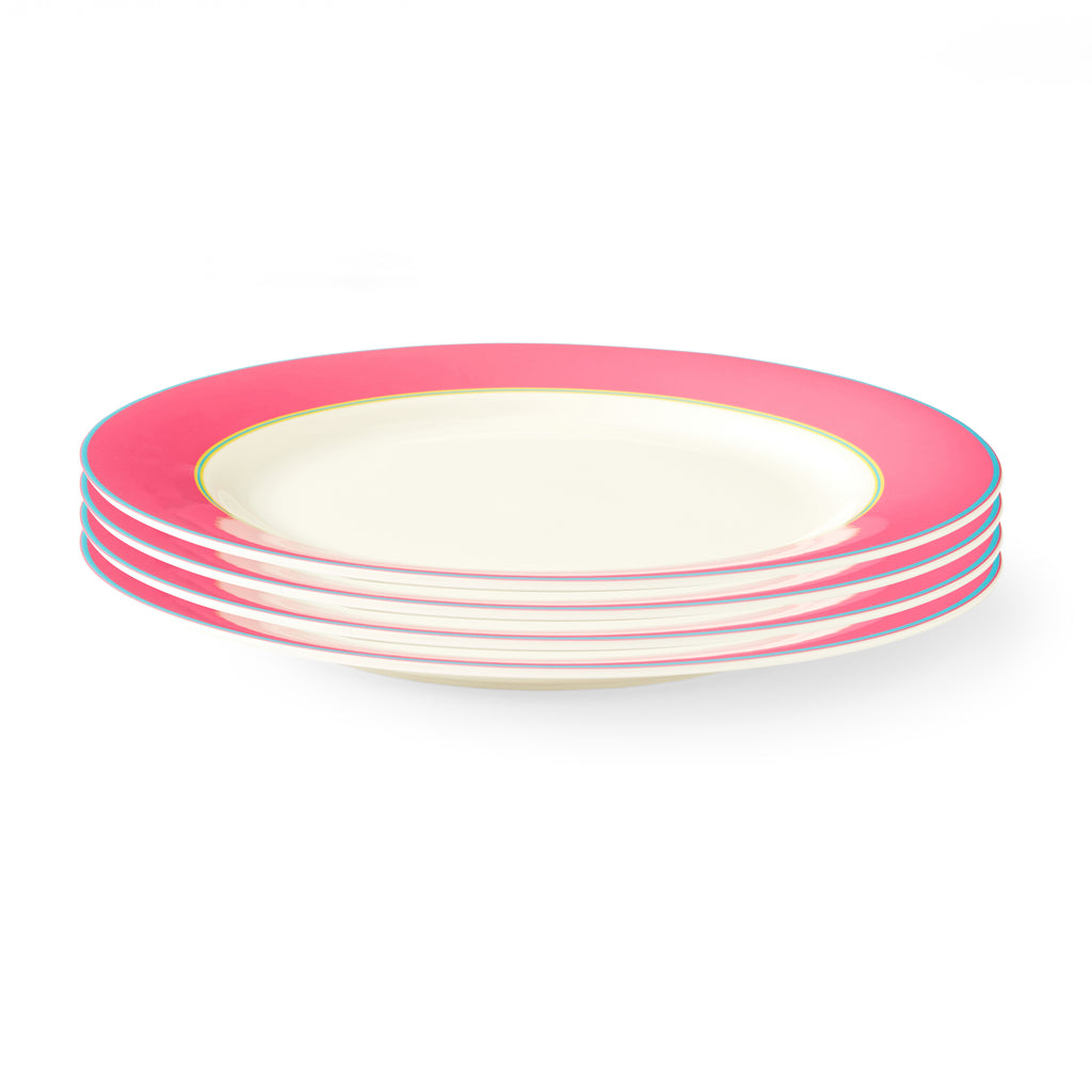 Kit Kemp Dinner Plate - Pink 29cm Set of 4
