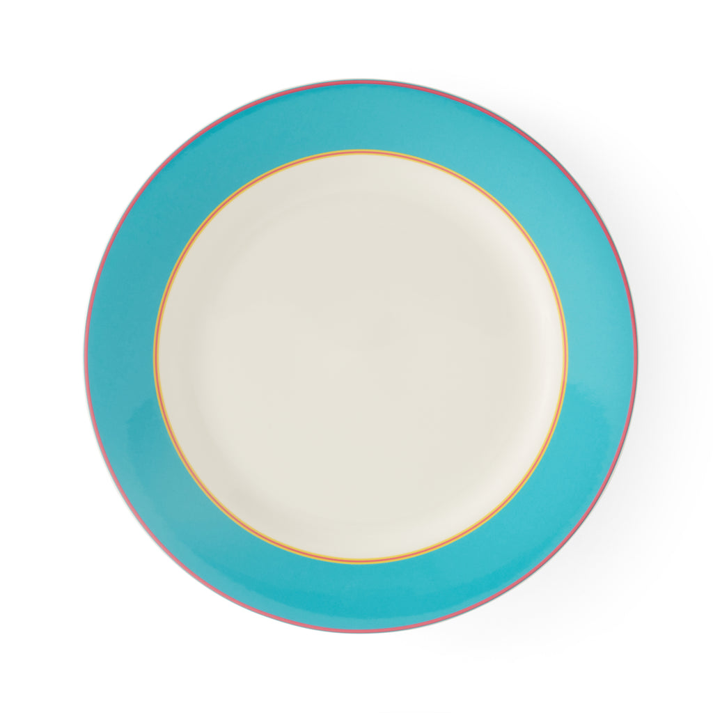 Kit Kemp Dinner Plate - Turquoise 29cm Set of 4