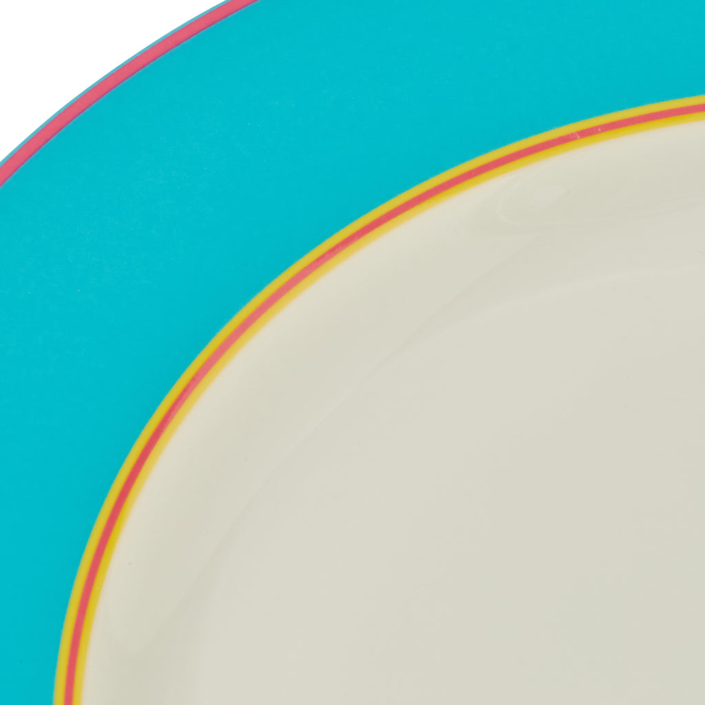 Kit Kemp Side Plate - Turquoise 24cm Set of 4