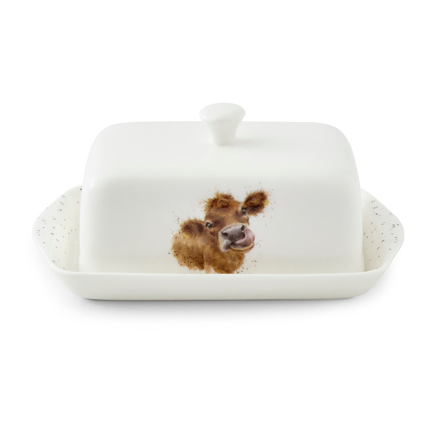 Wrendale Designs Covered Butter Dish (Cow) 18.3cm Single