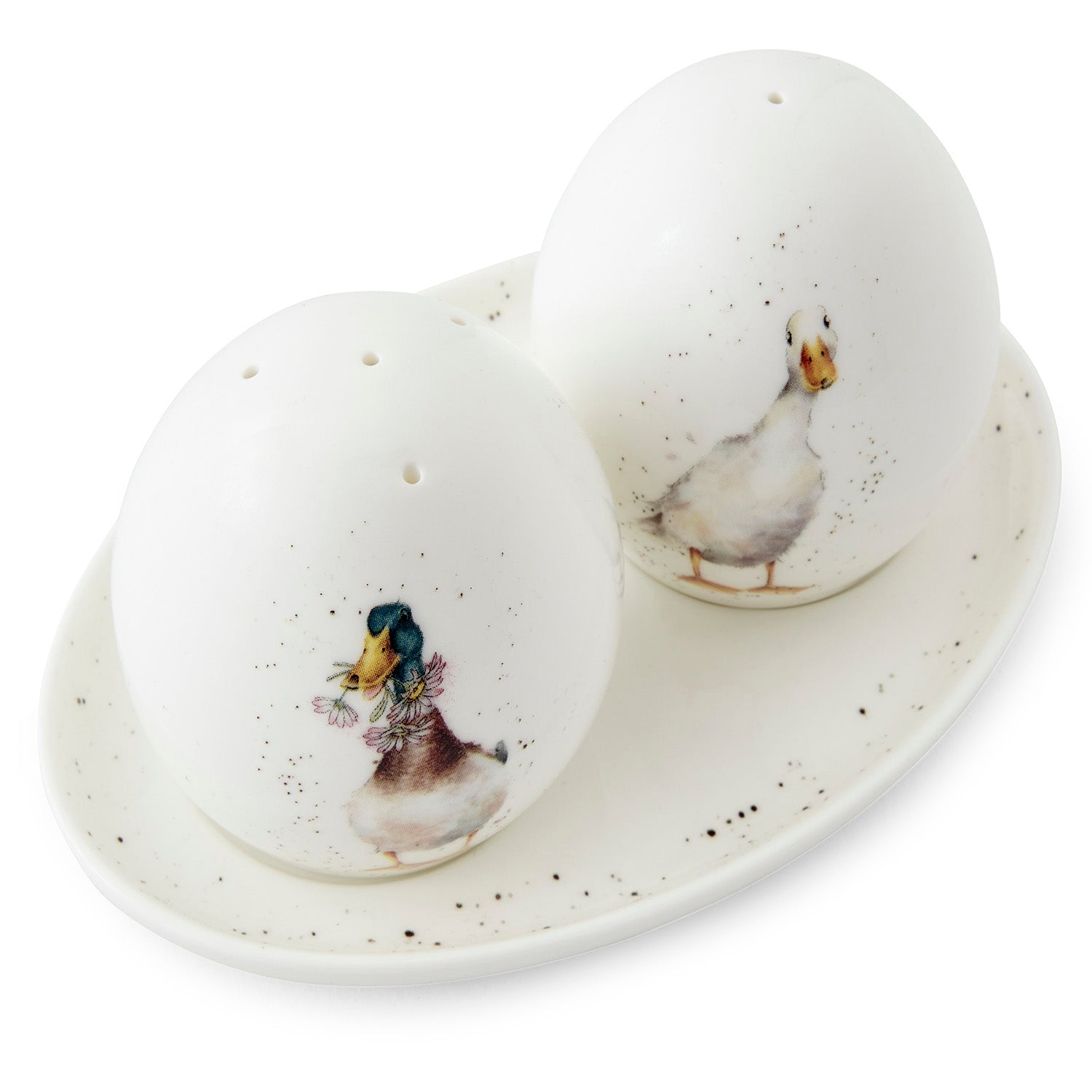 Wrendale Designs Salt & Pepper with Tray (Ducks) 8.5cm Boxed Set