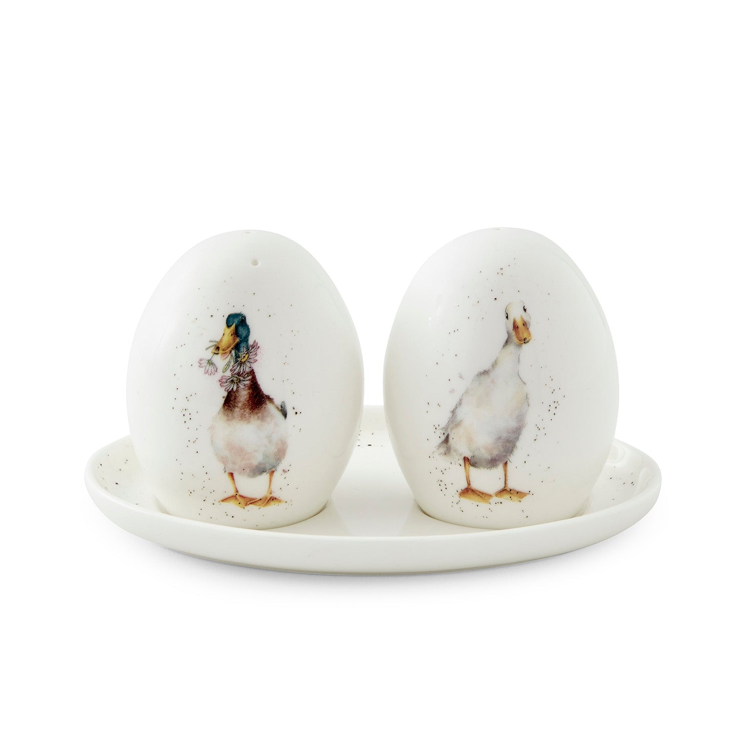 Wrendale Designs Salt & Pepper with Tray (Ducks) 8.5cm Boxed Set