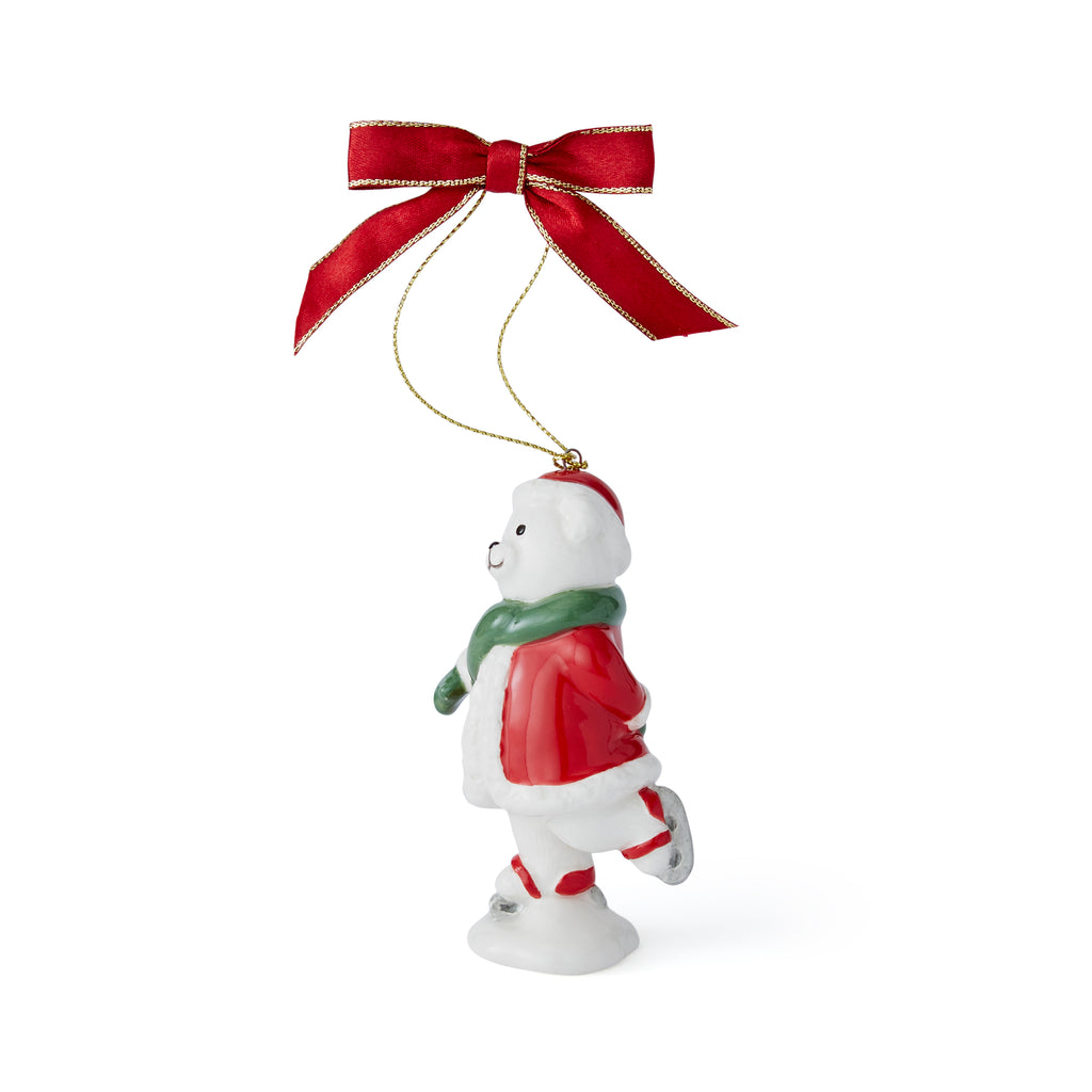 Skating Teddy Bear Ornament