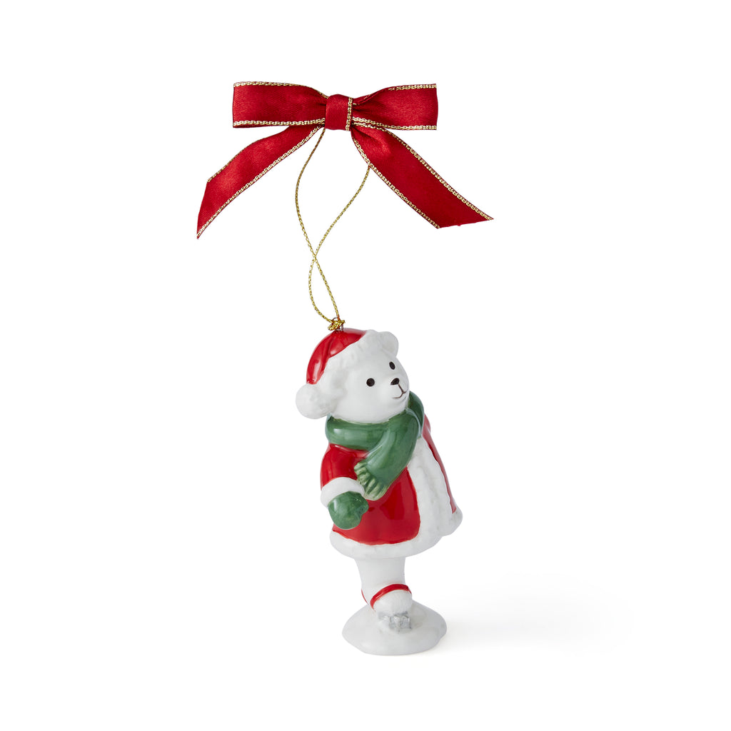 Skating Teddy Bear Ornament