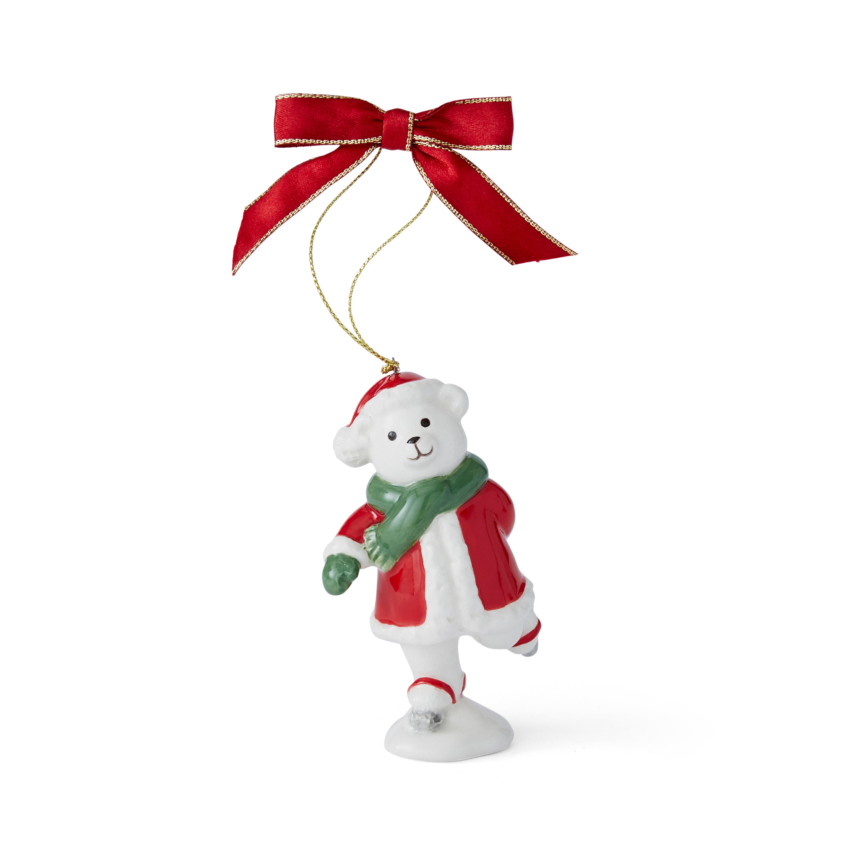 Skating Teddy Bear Ornament