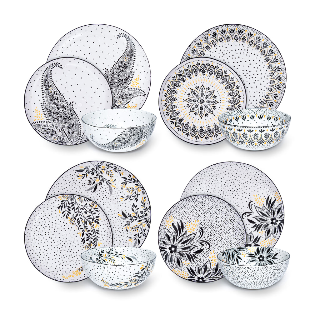 Sara Miller London Artisanne Noir Collection 12 Piece Set Dinner 26.8cm
Salad 20.6cm
Cereal 14.8cm Boxed Set