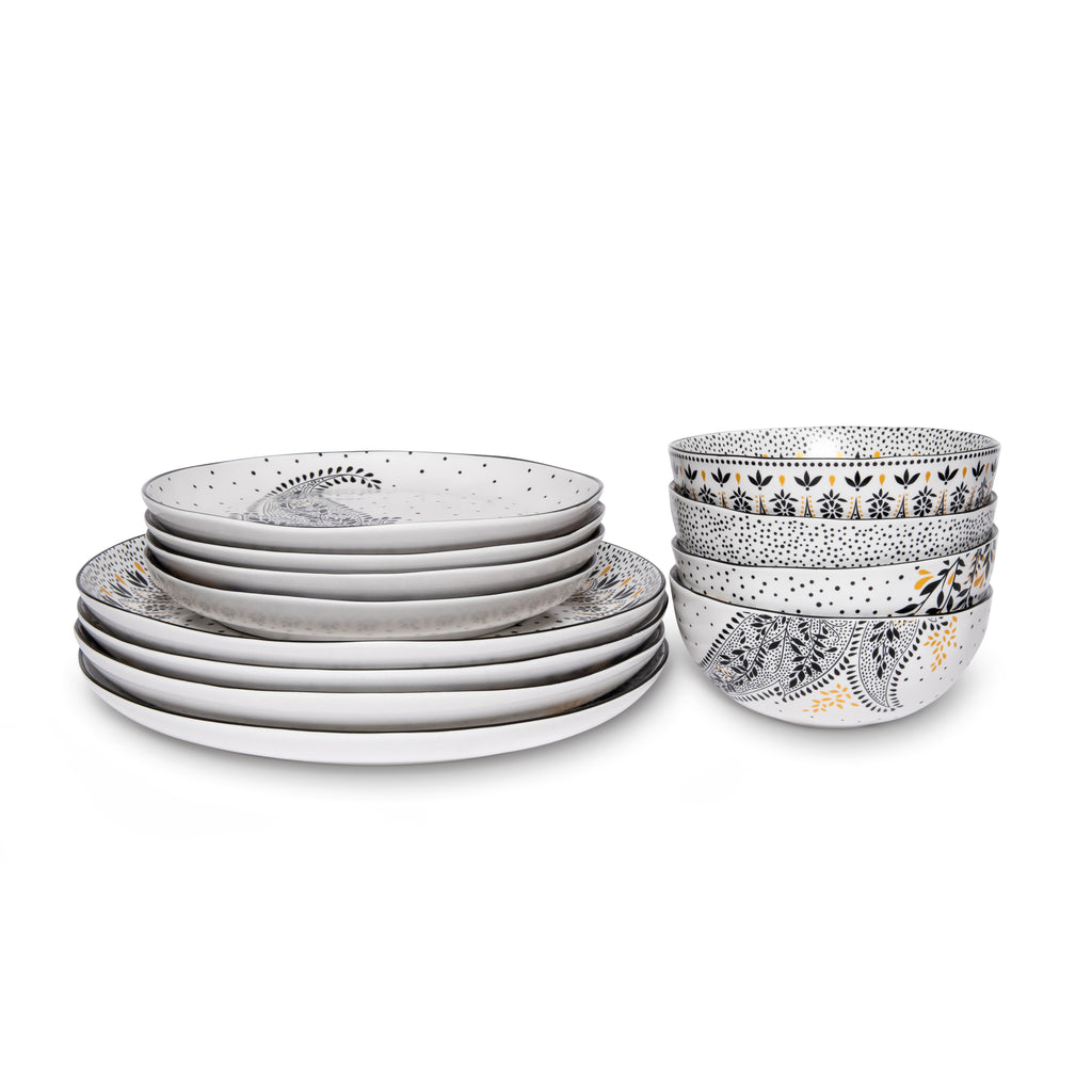 Sara Miller London Artisanne Noir Collection 12 Piece Set Dinner 26.8cm
Salad 20.6cm
Cereal 14.8cm Boxed Set