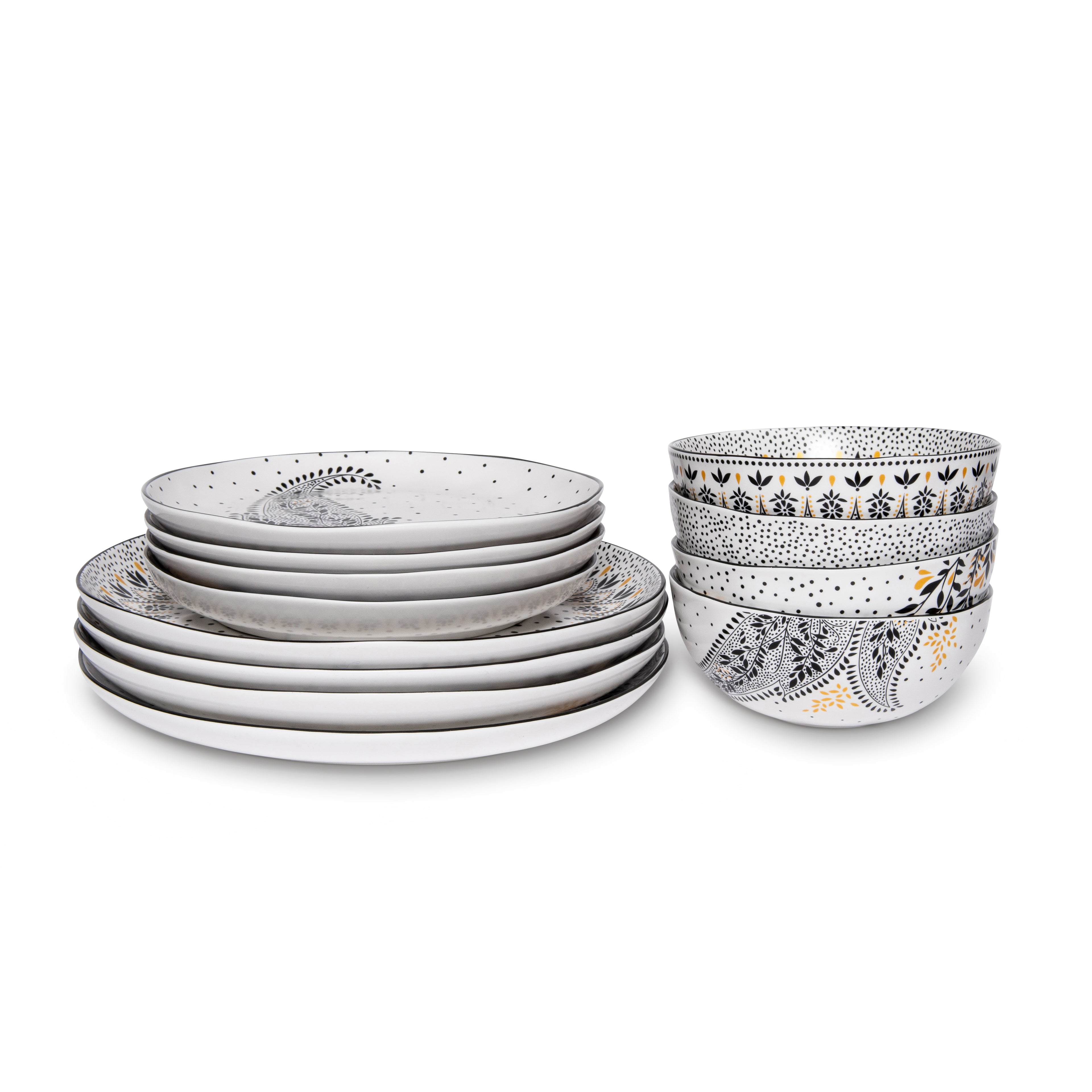 Sara Miller London Artisanne Noir Collection 12 Piece Set Dinner 26.8cm
Salad 20.6cm
Cereal 14.8cm Boxed Set