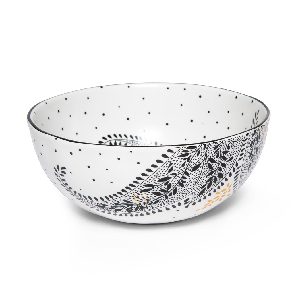 Sara Miller London Artisanne Noir Collection Medium Bowl - Set of 4 14.8cm Boxed Set