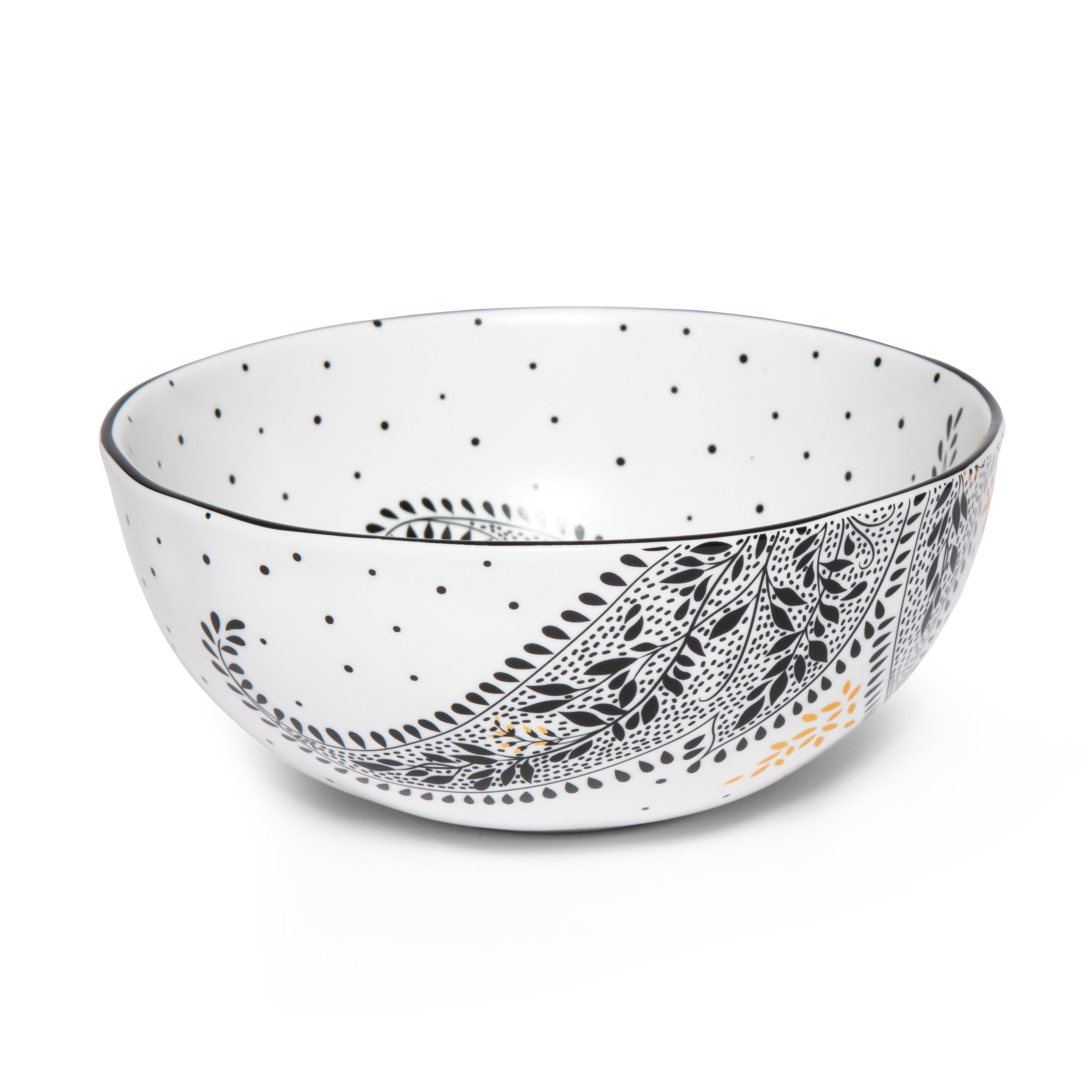 Sara Miller London Artisanne Noir Collection Medium Bowl - Set of 4 14.8cm Boxed Set