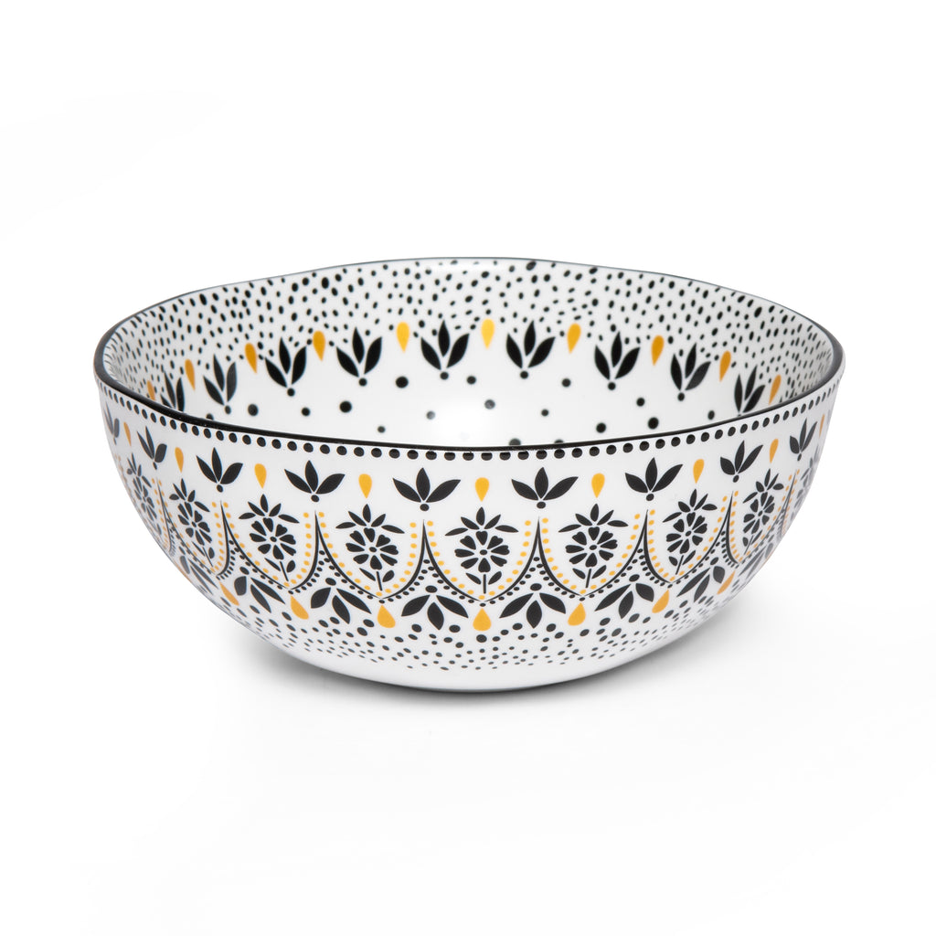 Sara Miller London Artisanne Noir Collection Medium Bowl - Set of 4 14.8cm Boxed Set