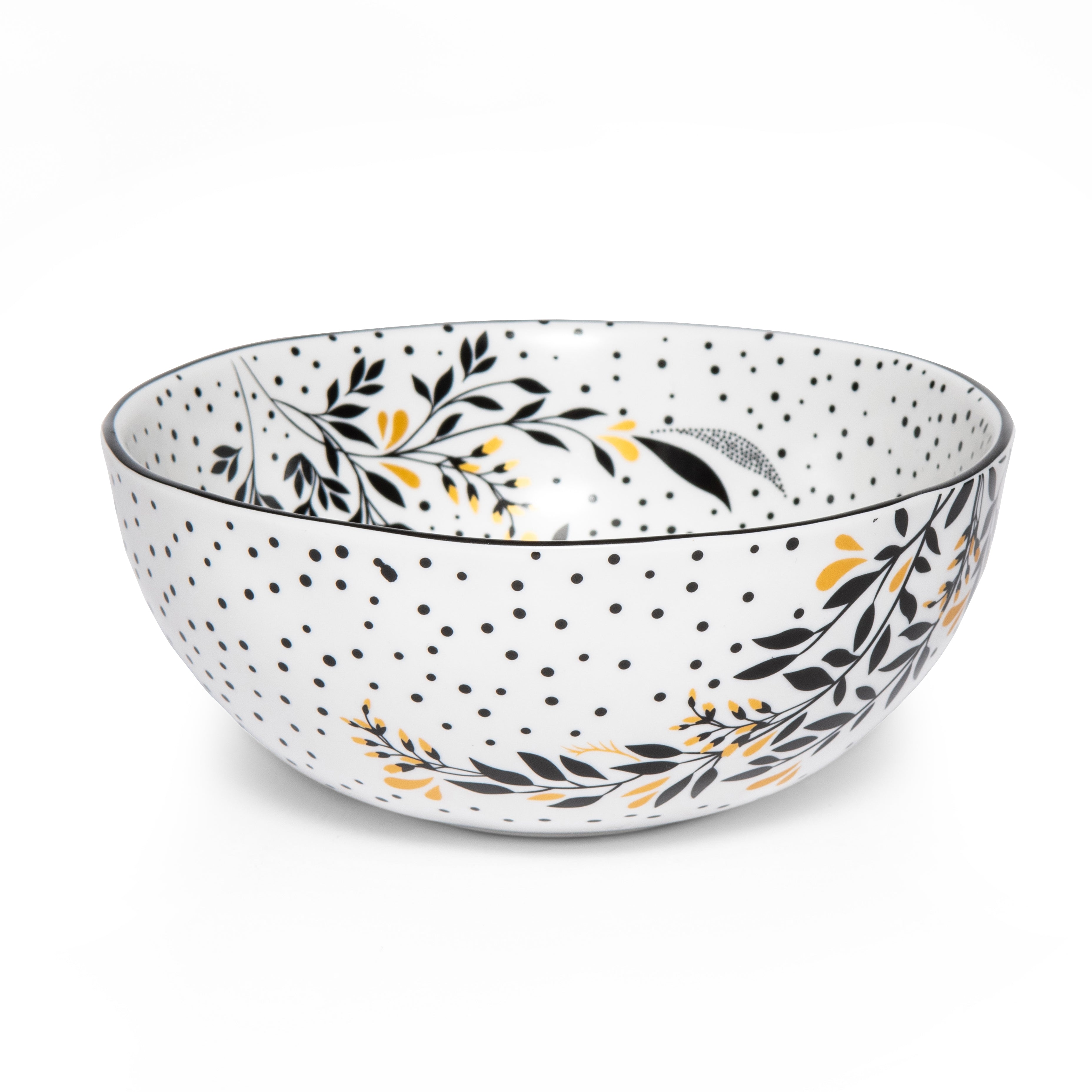 Sara Miller London Artisanne Noir Collection Medium Bowl - Set of 4 14.8cm Boxed Set